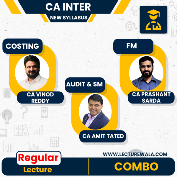 Ca Inter Group Combo Of Costing Fm Audit Sm By Ca Vinod Reddy S